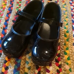 Dansko Marcelle patent leather mary jane clogs